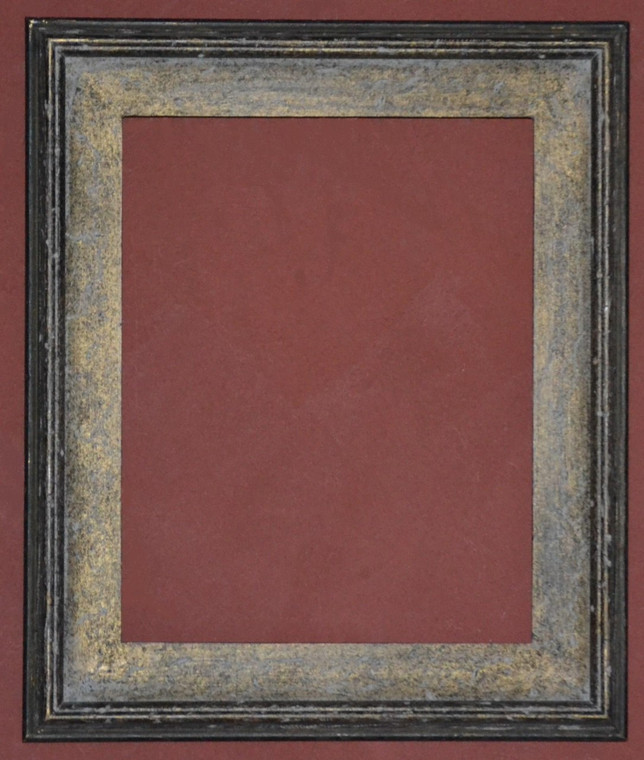 FM0075 - Gold Metal Leaf With Heavy Distressing & Antique BlacK Outer Frame - 3" Wide Moulding

Art size : 11"  X  14"

Frame outside dimension : 15 1/2"  X 18 1/2"