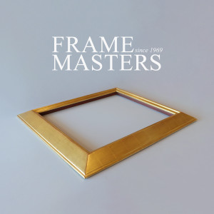 Solid Wood Closed Corner Picture Frame Water Gilded in 22k Gold