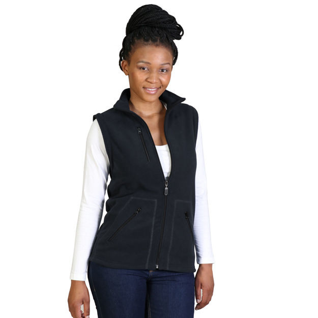 ジャケット・アウター bi color piping fleece drawstring tops Zip-Off Sleeve Polar Fleece Top | Corporate Wear Cape Town