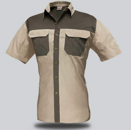 Wag ’n Bietjie 2-Tone Shirt - Stone/Sage, Azulwear South Africa