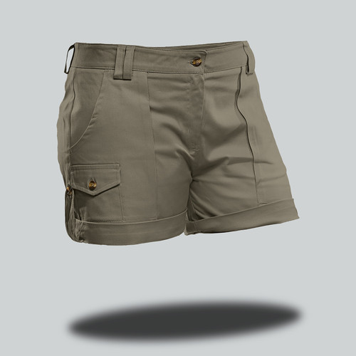 Ladies Safari Kestrel Shorts - Olive, Azulwear South Africa