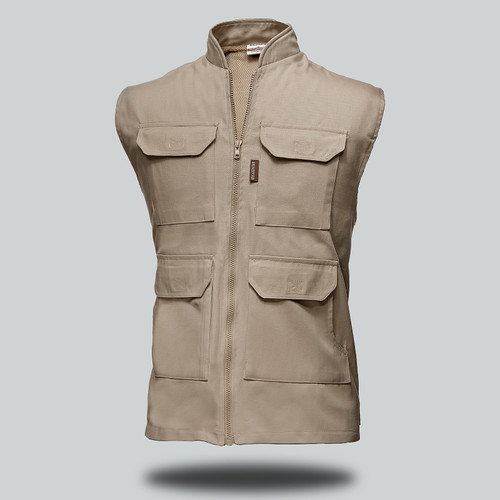 Okavango Bush Vest  - Khaki, Safari Clothing, Azulwear South Africa