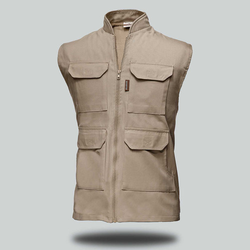 Mens Safari Khaki Okavango Bush Vest by Azulwear Cape Town, South Africa