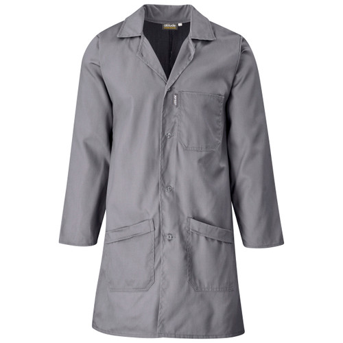 Prime Polycotton Dust Coat - Grey, Azulwear Safety Workwear