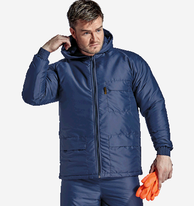 Ground Zero Freezer Jackets with Hood  front vies by Azulwear Cape Town, South Africa
