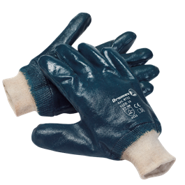 Navy Nitrile Fully Dipped Gloves by Azulwear
