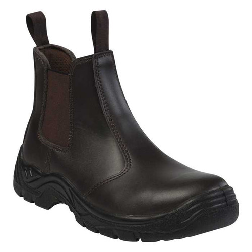 Brown -Chelsea Safety Boot by Azulwear