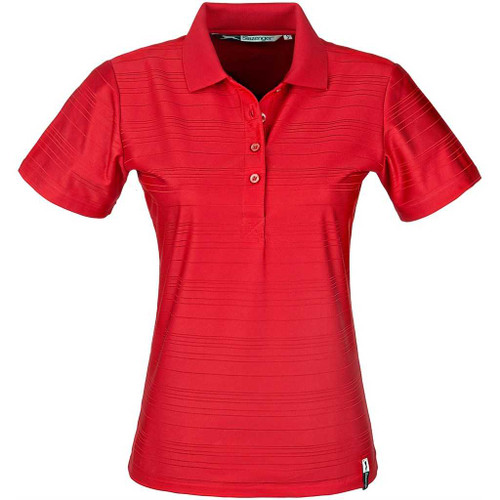 Red Slazenger Viceroy Ladies Golf Shirt featuring 175g Cool Fit jacquard fabric, optimized for high-profile corporate sponsorship activations and sports events in Pretoria and Gauteng.