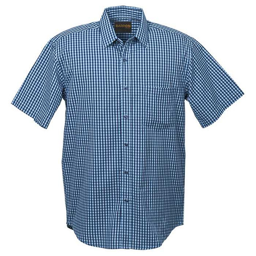 Men's  Sky Blue Unity Check Short Sleeve Shirt by Azulwear Cape Town, South Africa