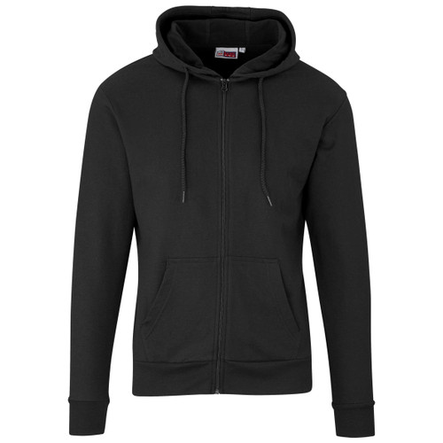 Black mid-weight fabric Mens Bravo hooded sweater for clean casual corporate wear from Azulwear South Africa.
