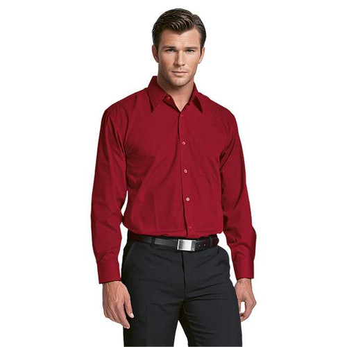 Mens Basic Poly Cotton Long Sleeve Shirt by Azulwear Stellenbosch, South Africa