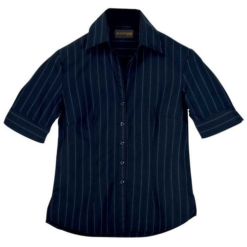Ladies Navy Civic Short Sleeve Blouse by Azulwear Cape Town, South Africa