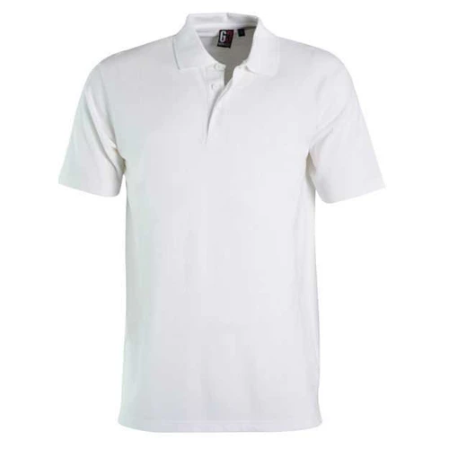 Mens White Classic Heavy Weight Polo Shirt by Azulwear Cape Town, South Africa