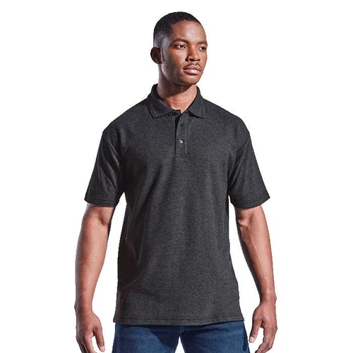  Front view of the Mens 175g Pique Knit Golf Shirt by Azulwear, showcasing the premium textured workwear clothing fabric built for durable corporate uniforms Cape Town