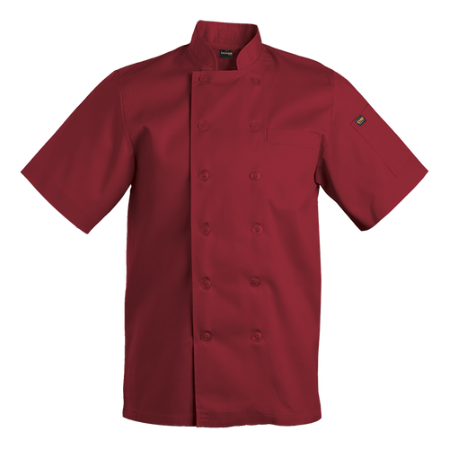 Savona Short Sleeve Chef Jacket - Red, Azulwear Chef Uniforms