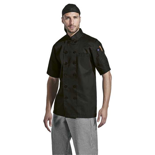 Savona Short Sleeve Chef Jacket | Black