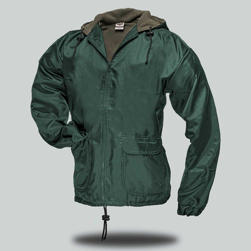 Unisex Dark Green Knysna Fleece Lined Jacket by Azulwear Cape Town, South Africa