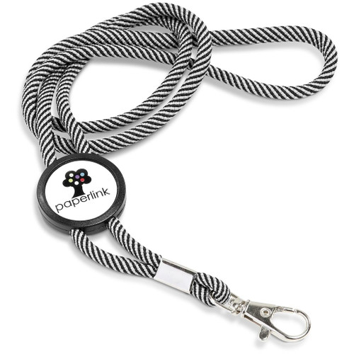 Altitude Candystripe Dome Lanyard - Grey, Azulwear South Africa Altitude Candystripe Dome Lanyard - Grey, Azulwear South Africa