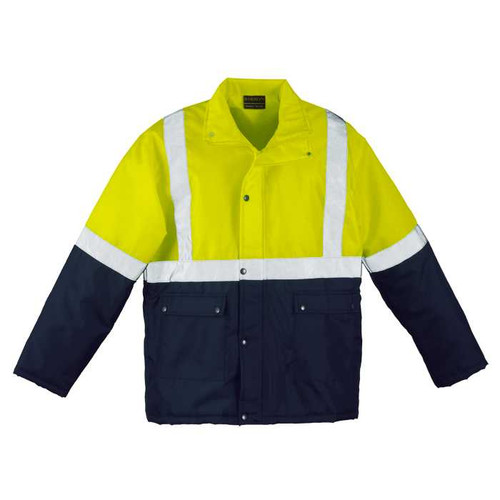 Lime and Navy Venture Padded Jacket by Azulwear Cape Town, South Africa
