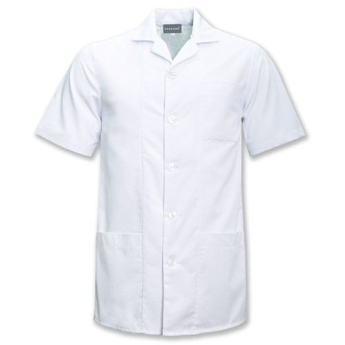ony white unisex short sleeve medical uniform coat by Azulwear Cape Town, South Africa