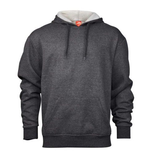 Charcoal melange 240gsm cotton-poly brushed fleece Base Hoodie for custom corporate branding uniforms by Azulwear South Africa.