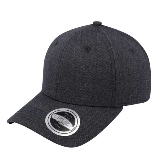 UFlex Pro-style 6 Panel Fitted Cap | Charcoal Melange