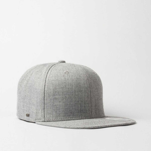 Grey Melange UFlex Ill Bill Flat Peak Cap by Azulwear Cape Town, South Africa