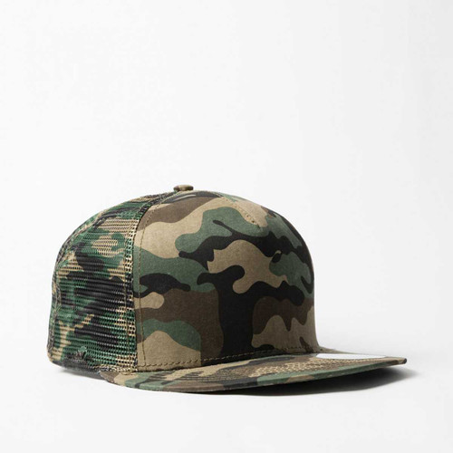 UFlex Flat Peak Trucker Cap | Camo