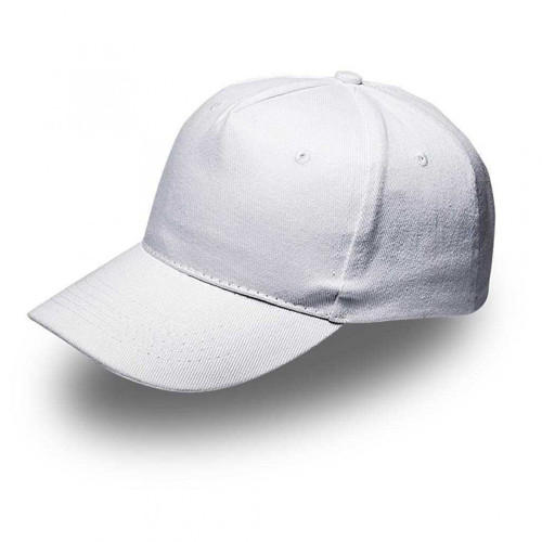 White -Super 5 Panel Cotton Cap, Azulwear South Africa White -Super 5 Panel Cotton Cap, Azulwear South Africa
