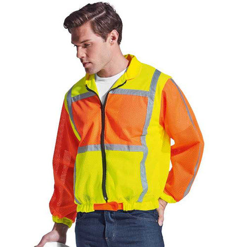 Hi Viz Mesh Long Sleeve Vest with Zip