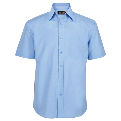 Mens Basic Poly Cotton Short Sleeve Shirt in Sky Blue, Corporate Shirts by Azulwear South Africa
