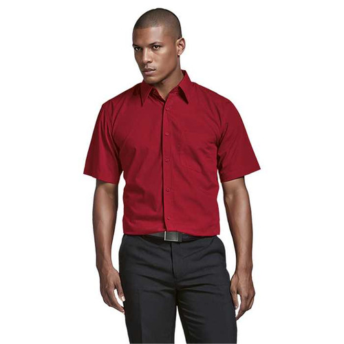 Basic Poly Cotton Short Sleeve Shirt | Men's