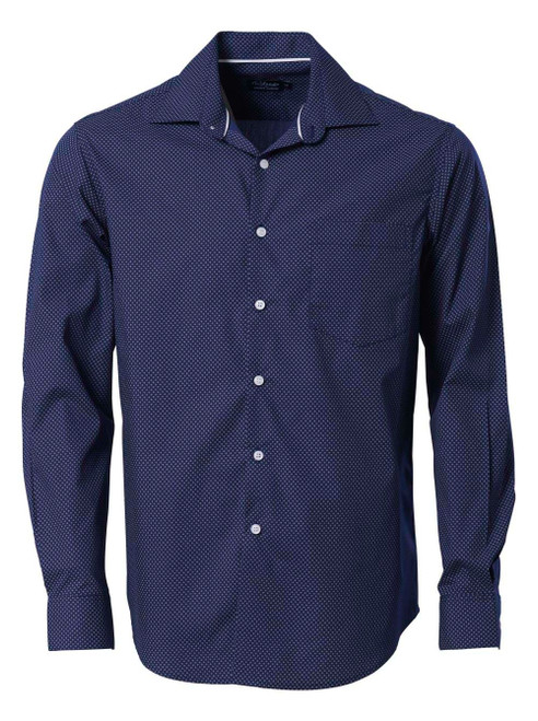 Mens Cullinan  L/S Shirt - Navy, Azulwear Corporate Clothing