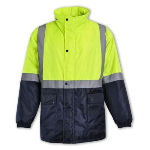 High Visibility Park Jacket in Yellow/Navy, Reflective Workwear by Azulwear South Africa