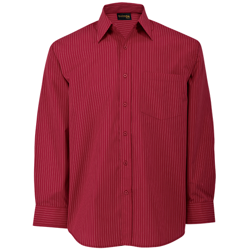 Two-tone red and white accents Mens Quest Long Sleeve Shirt made from high-quality fabric for premium corporate shirts uniform lines by Azulwear South Africa.