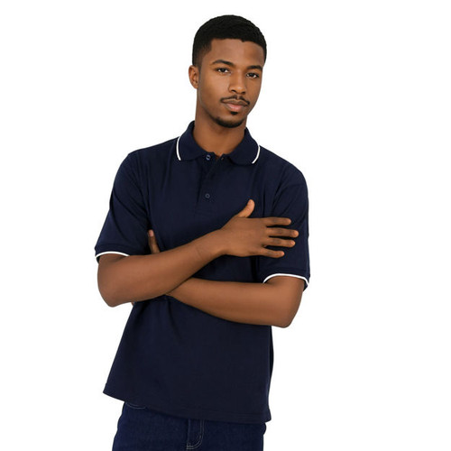 Mens Flat Piping Polo, Corporate Wear by Azulwear South Africa