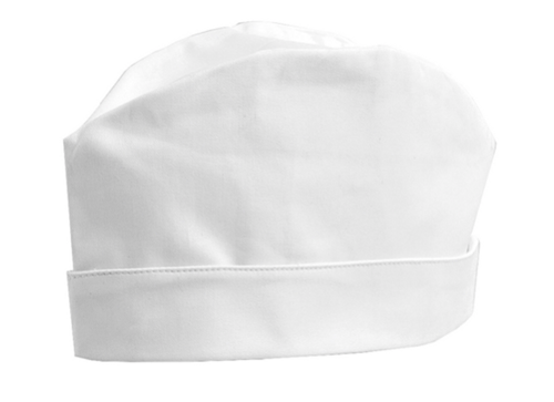White forage hat with custom logo embroidery, professional chef wear and hospitality hats by Azulwear South Africa