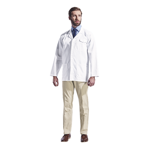White All-Purpose Long Sleeve Lab Coat - Workwear by Azulwear Cape Town, South Africa