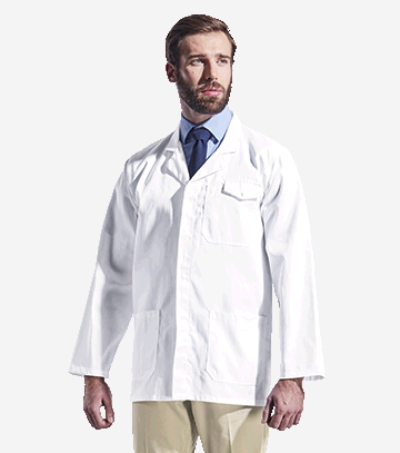 White All-Purpose Long Sleeve Lab Coat - Workwear by Azulwear Cape Town