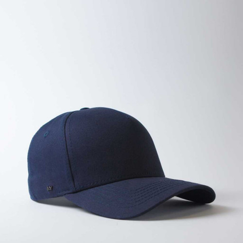 Uflex 5 Panel Curved Peak Snapback Cap I Navy - Side View - Azulwear South Africa Uflex 5 Panel Curved Peak Snapback Cap I Navy - Side View - Azulwear South Africa