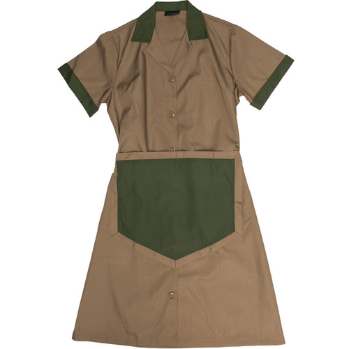 Women's Three Piece Housekeeping Uniform - Khaki/Cedar Green, Azulwear Javlin Workwear South Africa Women's Three Piece Housekeeping Uniform - Khaki/Cedar Green, Azulwear Javlin Workwear South Africa