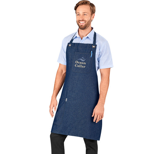 Crew Denim Bib Apron, Azulwear Hospitality Uniform