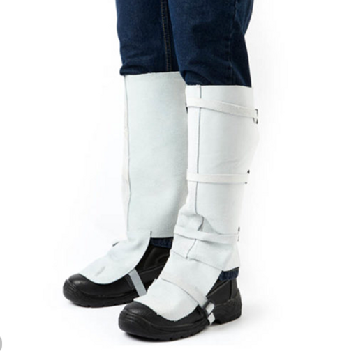 Chrome Leather Knee Spats by Azulwear South Africa