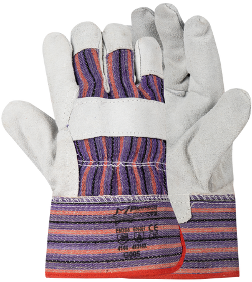LEATHER DURABLE RIGGER GLOVE - PURPLE WHITE