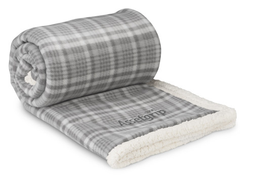 Everest Sherpa Blanket - Grey, Azulwear Promotional Gifts & Branding