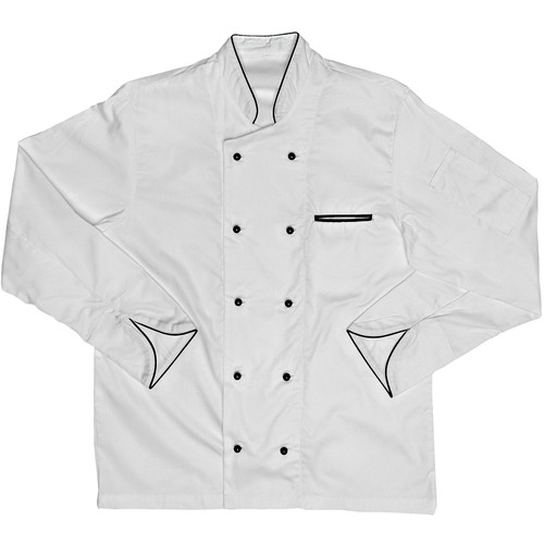 White 100% Cotton Executive Long Sleeve Chef Jacket by Azulwear Chef Wear Suppliers South Africa