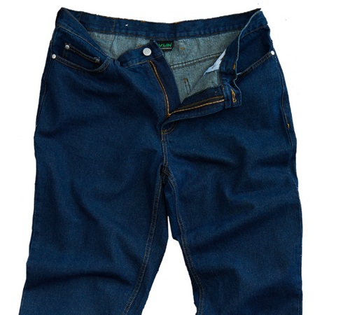 Javlin Five Pocket Denim Work Jeans, Closeup, Workwear Trousers by Azulwear South Africa