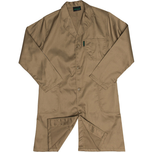 Javlin Polycotton Dust Coat Khaki, Workwear by Azulwear Cape Town, South Africa Javlin Polycotton Dust Coat Khaki, Workwear by Azulwear Cape Town, South Africa