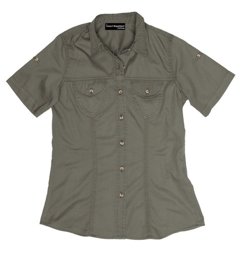 Short Sleeve Bush Shirt  Olive