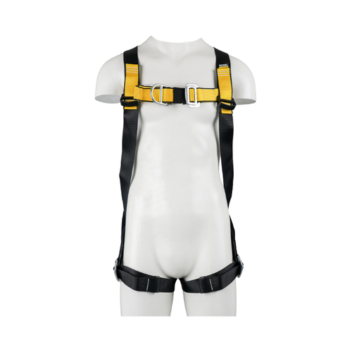 REBEL Inertia Basic Fall Arrest 2 Point Harness Front View by Azulwear Safety PPE Cape Town, South Africa